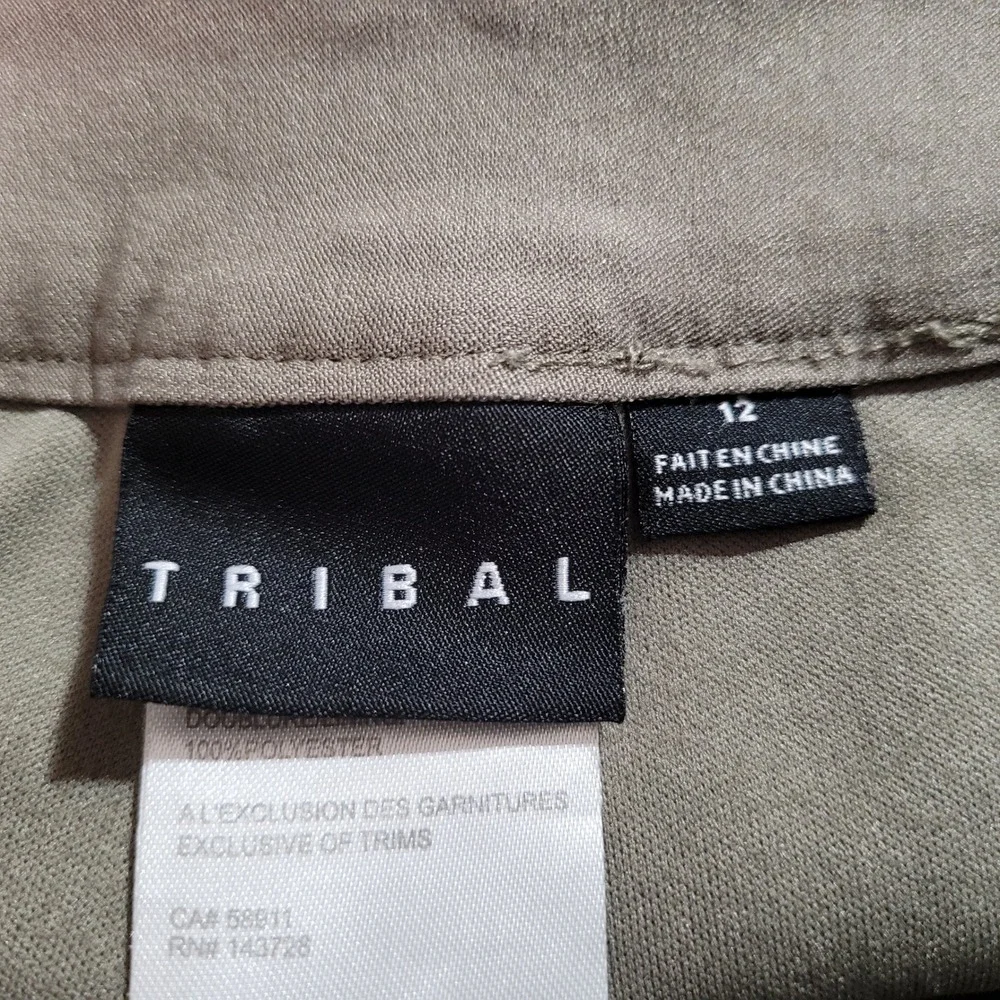 Tribal Skort Womens Size 12 Khaki‎ A Line Knee Length Pockets Casual - Picture 6 of 8